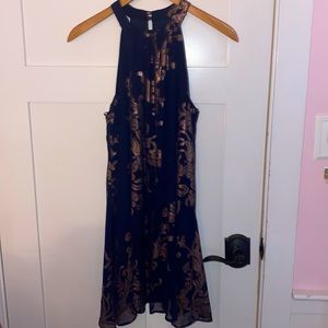 Gorgeous navy and metallic dress! Size S